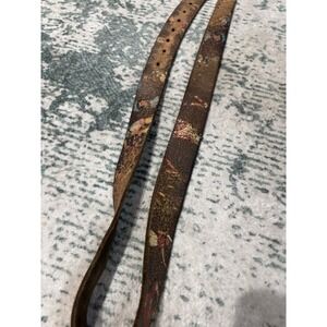 Cowboy Decor Vintage Distressed Leather Belt Cowgirl Graphics Western No Buckle